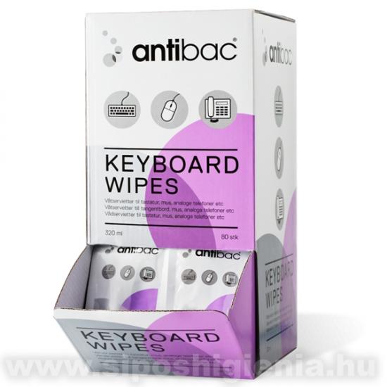 Antibac Keyboard Wipes billentyűzet tisztító kendők (80 db/doboz