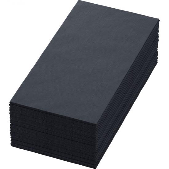 Dunisoft FEKETE textilhatású szalvéta 40x40cm 1/8 hajtás 60db/cs