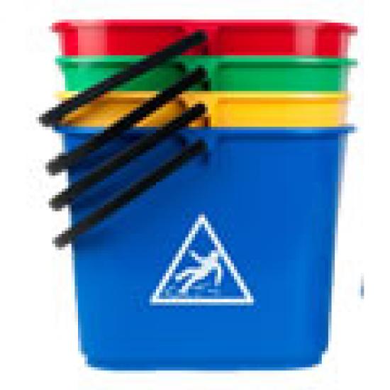 Colour Coded buckets and mops
