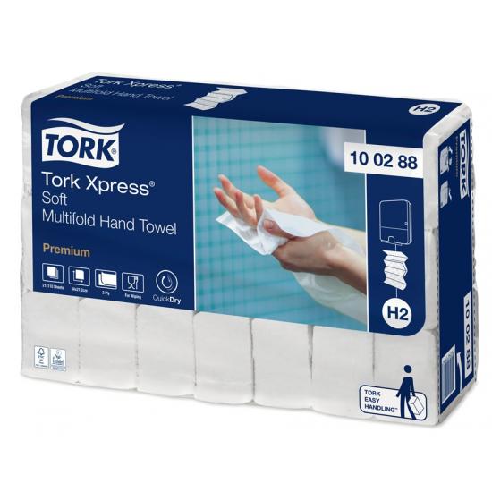 Interfold kéztörlő soft 21csomag/karton Tork Premium kék levélmi