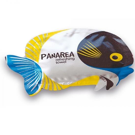 Nedves törlőkendő Panarea hal formájú csomagolásban, 80 db/karto