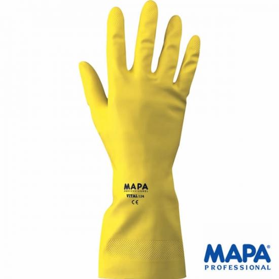 Vital 124 latex kesztyű, sárga 9-es méret,  MAPA