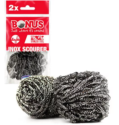 Bonus INOX fém spirál/dörzsi 2 db/csomag        (10 csomag/fólia, 10 fólia/karton )