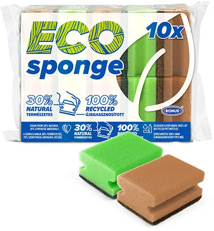 Bonus formázott mosogató szivacs 10db/csomag 8,5×6,5×4,5cm/db