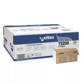   Celtex Z Trend hajtogatott kéztörlő cellulóz, 2 réteg, cellulóz, 20,5x24cm, 25x150 lap (3750 lap) (25csomag/karton)