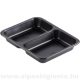 Duniform PP tálca osztott (2 részes) Caterline fekete, 227x178x32mm 216 db/karton