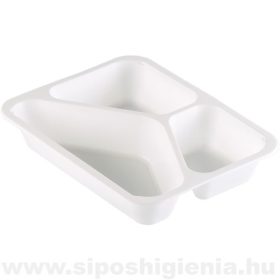   Duniform PP tálca osztott (3 részes) Caterline fehér, 227x178x40mm 216 db/karton