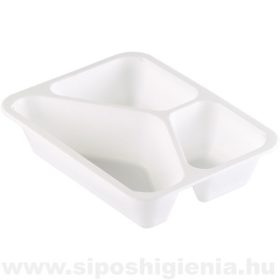   Duniform PP tálca osztott (3 részes) Caterline fehér, 227x178x50mm 216 db/karton