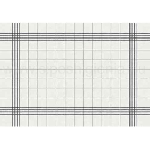 Asztalkendő textilhatású szalvéta fehér/szűrke csíkok 38x54 cm (250db/karton)