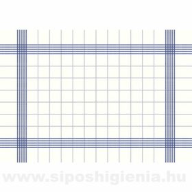   Asztalkendő textilhatású szalvéta fehér / kék 38x54cm 250db/karton