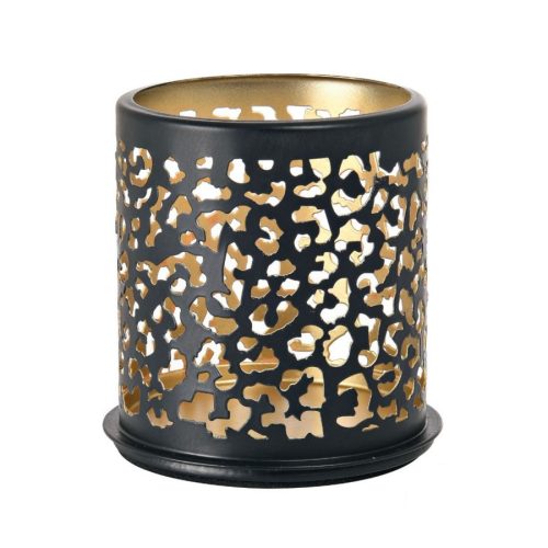 Gyertyatartó Safari Leopard fekete (8 db/ karton) Duni