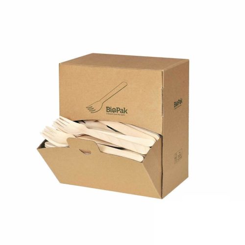 Biopak fa villa adagoló dobozban 16cm, 300db/doboz (5doboz/karton)