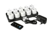 Duni  MOVING FLAME LED Warm White 10db-os Led lámpa készlet töltővel 229x110x65mm
