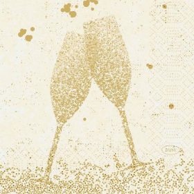   CELEBRATE CREAM pezsgős koktél szalvéta 24x24cm 50db/csom. (20csom./kart.)