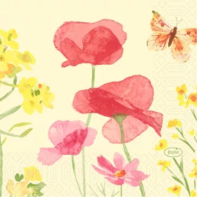   POPPY FIELD koktél szalvéta 24x24cm 50db/csom. (20csom./kart.)