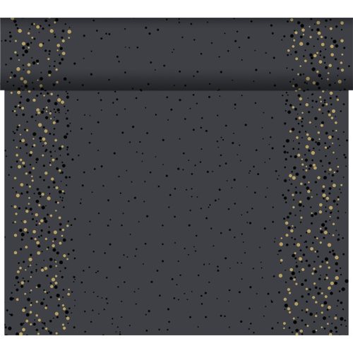 GOLDEN STARDUST BLACK Dunicel Tete-a-tete asztalfutó 0,4x24 m, 4tekercs/karton