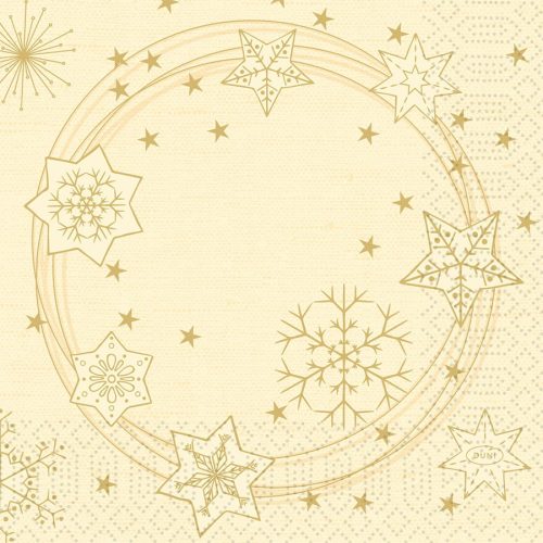 STAR SHINE CREAM tissue szalvéta 33x33cm 250db/csom. (4csomag/karton)