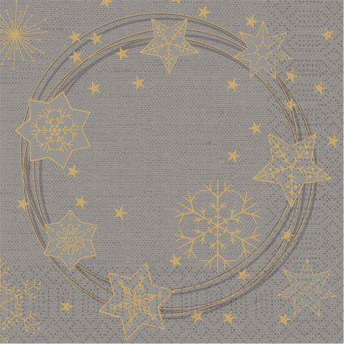STAR SHINE GRANITE GREY tissue szalvéta 33x33cm 250db/csom. (4csomag/karton)