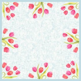 PAINTED TULIPS Dunicel napron 84x84cm 100db/karton