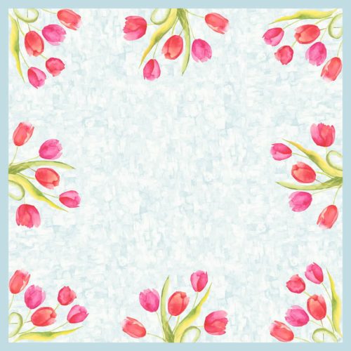 PAINTED TULIPS Dunicel napron 84x84cm 100db/karton