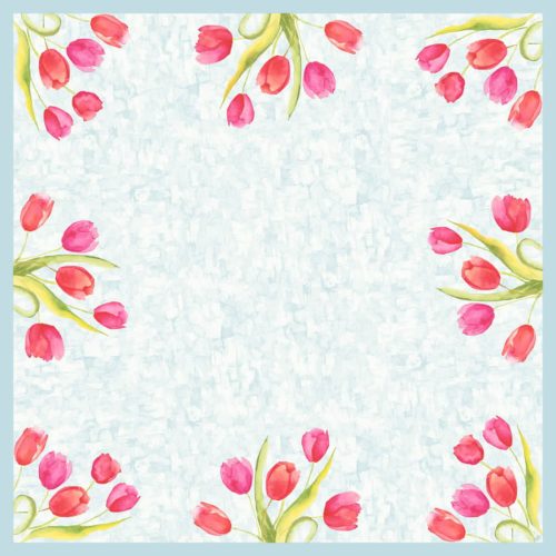 PAINTED TULIPS Dunicel napron 84x84cm 100db/karton