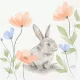 BUNNY BLOOM tissue szalvéta 3 rétegű 33x33cm 4x250/karton
