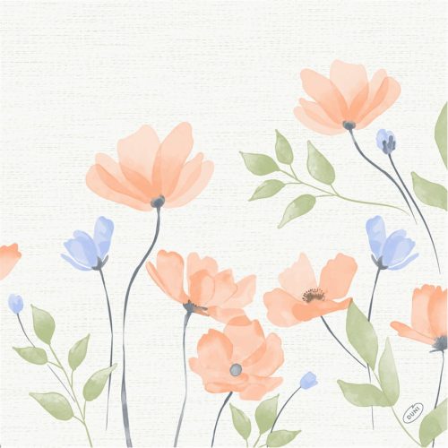 BUNNY BLOOM Bio Dunisoft textilhatású szalvéta 40x40cm 60db/csom. (6csomag/karton)