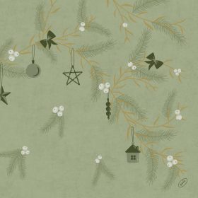   NOEL PISTACHIO Bio Dunisoft textilhatású szalvéta 40x40cm 60db/csom. (6csomag/karton)