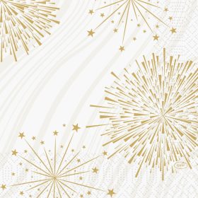   SPARKLY WHITE tissue szalvéta 33x33cm 50db/csom. (10x50db/karton)