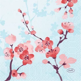   CHERRY BREEZE BLUE koktél szalvéta 24x24cm 50db/csom. (20csom./kart.)