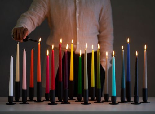 Duni Antik gyertya fehér színű, cseppmentes 50db/csomag