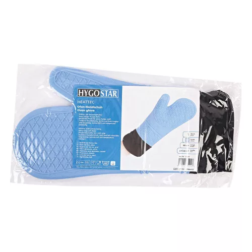Silicone hőálló keszthyű 40cm kék, mandzsettával ( 2 db/karton )