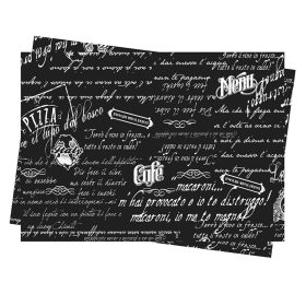   Vintage fekete/fehér Tányéralátét 30x40cm 250db/csomag ( 8csom./kart.)