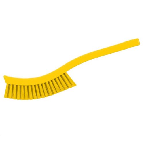 Készüléktisztító kefe, SÁRGA hajlított nyéllel PBT 300x20mm Kobra