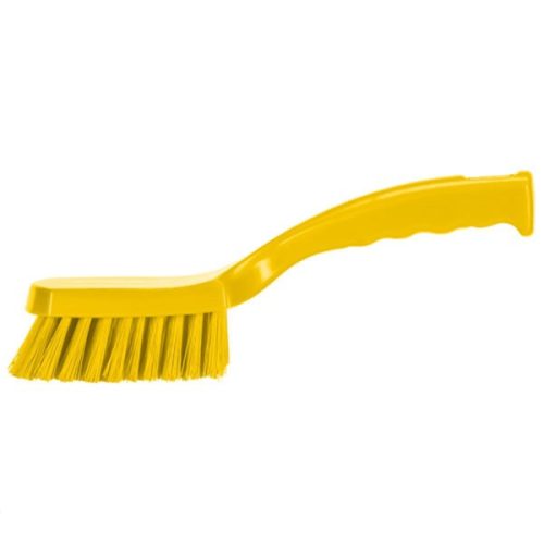 Nyeles kefe rövid nyéllel SÁRGA 275x70mm erős PBT 0,5x35mm sörte Kobra