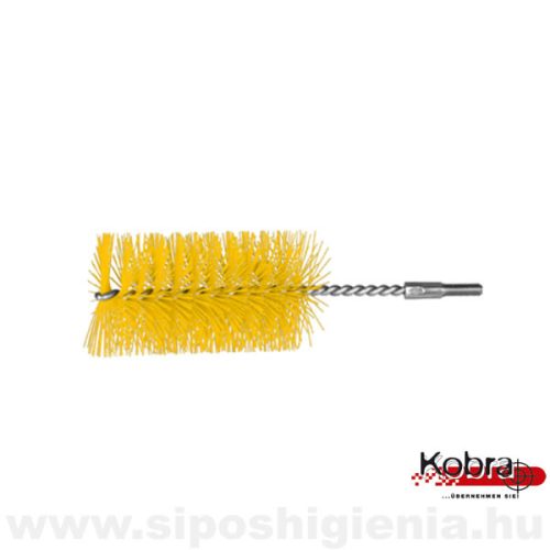 Csőtisztító kefe (PBT) SÁRGA átm. 50mmx100mm menetes véggel Kobra