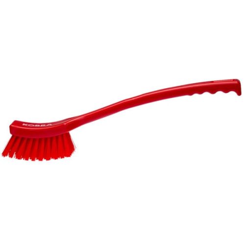 Hosszú nyeles kefe PIROS 410x50mm erős PBT 0,5x40mm sörte Kobra