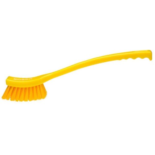 Hosszú nyeles kefe SÁRGA 410x50mm erős PBT 0,5x40mm sörte Kobra