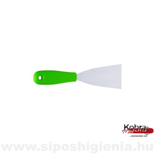 Spakli, ZÖLD rozsdamentes lágy pengével, 60x215mm Kobra