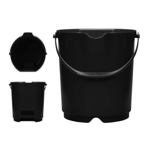 Élemiszeripari vödör FEKETE 15 liter Kobra