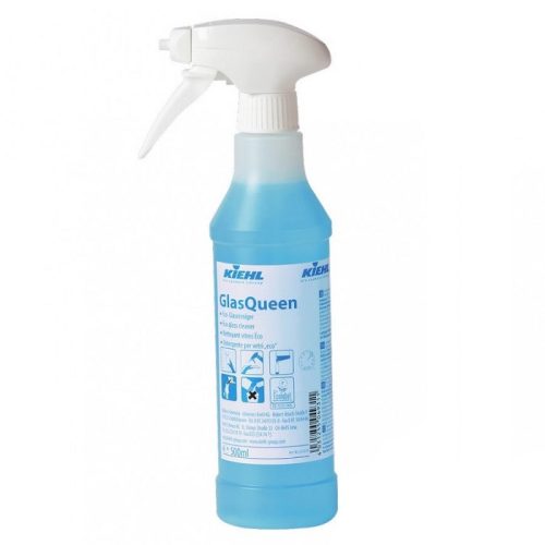 GlasQueen üveg- és felülettisztítószer 500ml, szórófejjel kerek flakonban (6db/karton)
