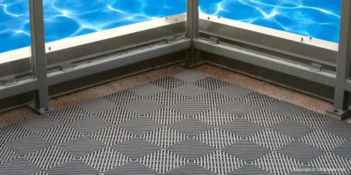 Kleen-Tile uszodai szőnyeg 30,4x30,4cm Szürke