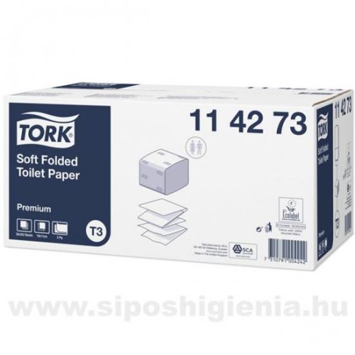 Toalettpapir hajtogatott soft, 30csomag/karton Tork T3 rendszer - 114273