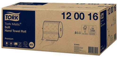 Kéztörlöpapir MATIC fehér, 2réteg 6db/karton Tork H1 rendszer