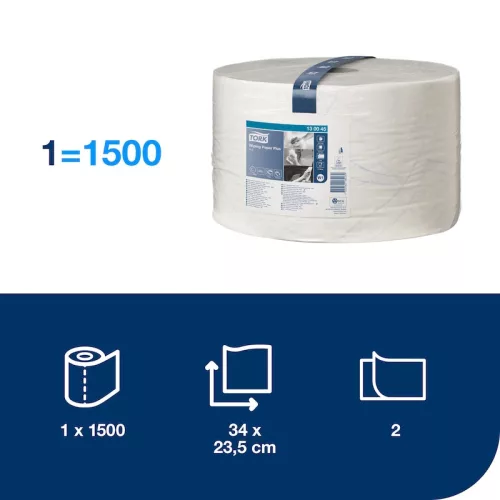 Ipari törlőpapír Tork Advanced 420 FEHÉR 510m 2 réteg