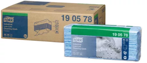 Tork szöszszegény tisztítókendő ipari környezetbe, TOP Pack hajtogatott 80lap/csomag