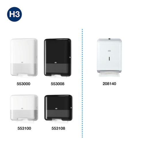 Tork Advanced Z hajtogatott kéztörlő zöld 2 réteg H3 Rendszer