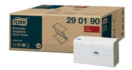 Tork Advanced laphajtogatott Kéztörlő, toalettbe dobható  H3 rendszer