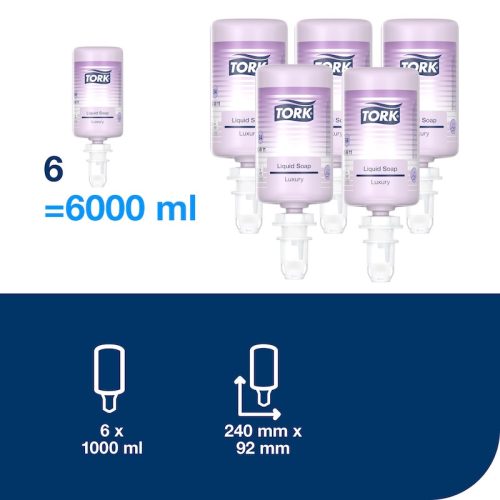 Tork Luxury kézmosó szappan 1Liter S4 Rendszer ÚJ! (6db/kart.)