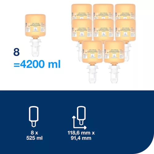 Tork Mini Luxus krémszappan tusoláshoz és hajmosáshoz 525ml  S5 rendszer NEW!  ( 8db/kart.)
